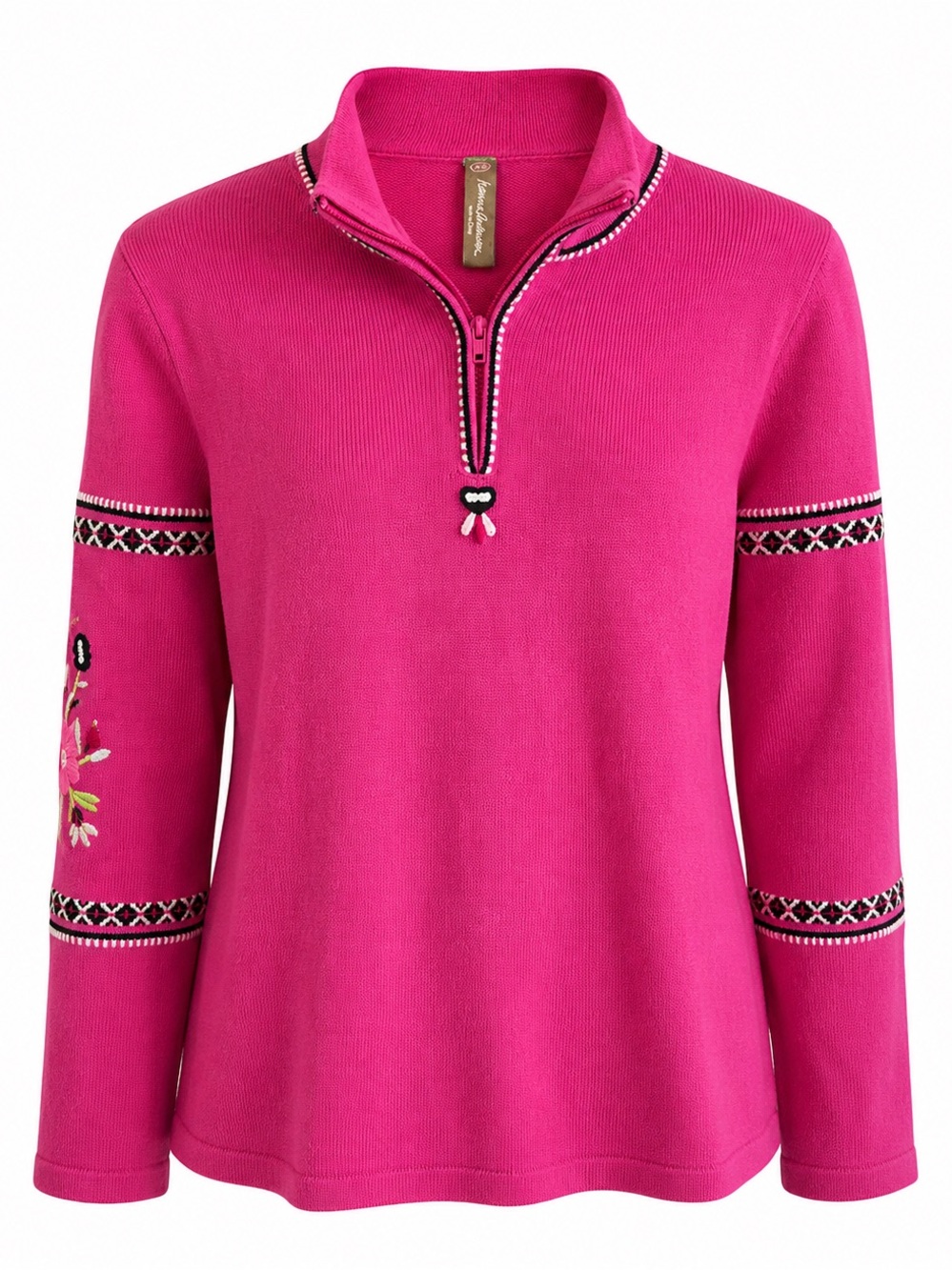 Hanna Andersson Women’s Embroidered XS 100% Cotton Pink  Knit Sweater Pullover